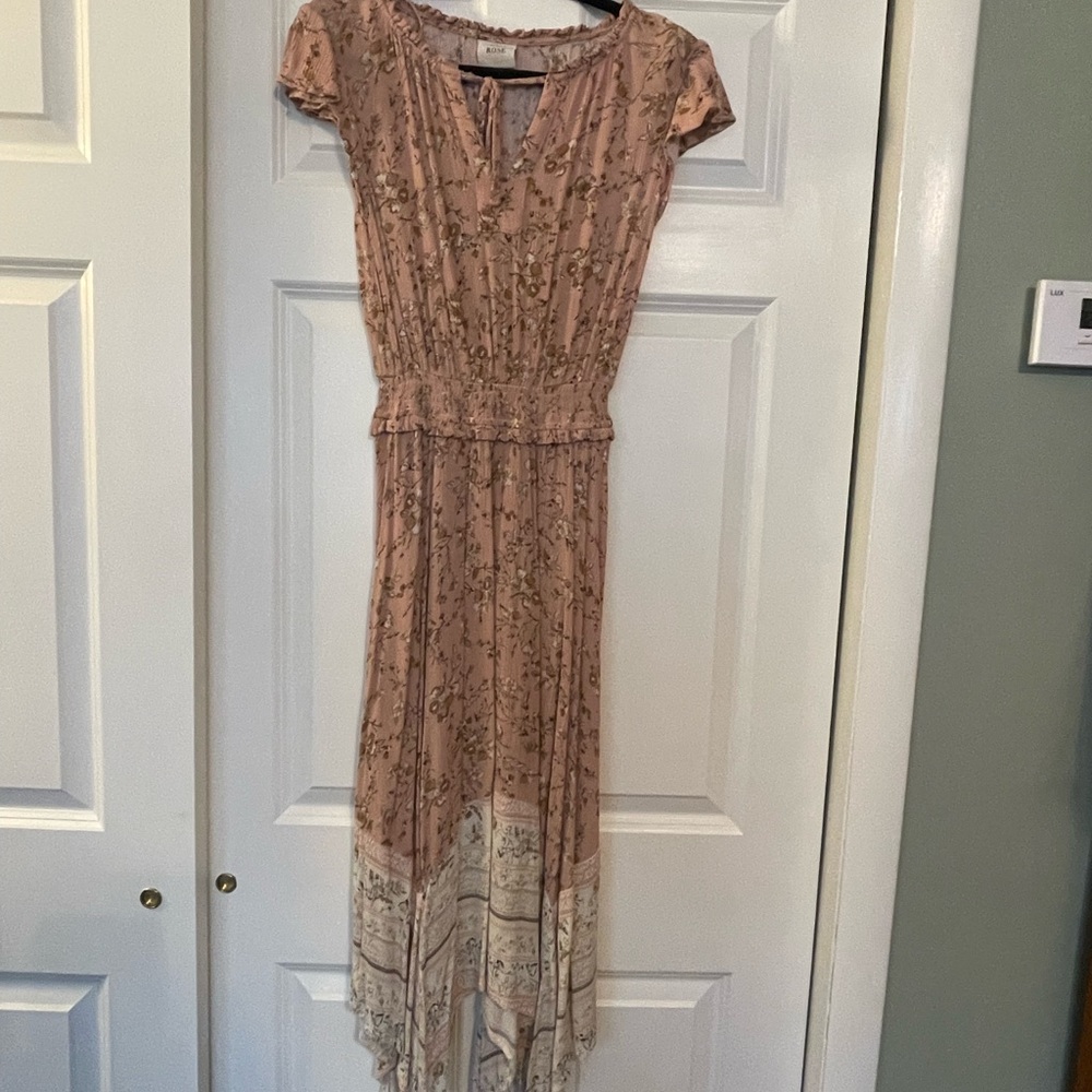 Knox Rose Brown Orange Sheath Dress Flutter Sleeve Wedding